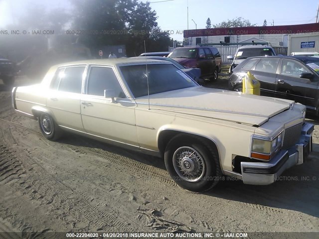 1G6DW51Y0H9715842 - 1987 CADILLAC BROUGHAM YELLOW photo 1