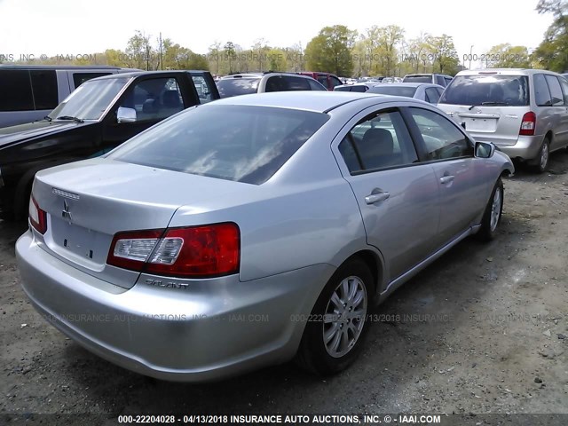 4A32B2FFXCE021100 - 2012 MITSUBISHI GALANT FE SILVER photo 4