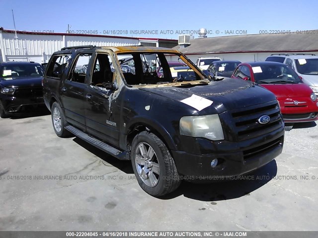 1FMFK19547LA08454 - 2007 FORD EXPEDITION EL LIMITED BLACK photo 1