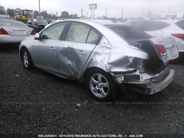 1G1PC5SB3E7123686 - 2014 CHEVROLET CRUZE LT SILVER photo 3