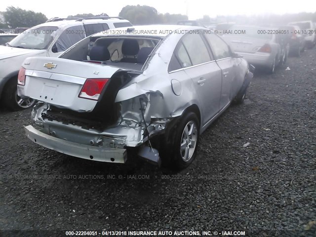 1G1PC5SB3E7123686 - 2014 CHEVROLET CRUZE LT SILVER photo 4