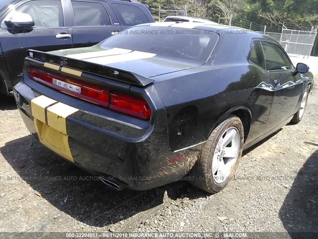 2C3CDYAG4DH674475 - 2013 DODGE CHALLENGER SXT BLACK photo 4