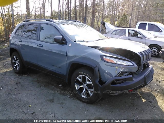 1C4PJMBS3EW134703 - 2014 JEEP CHEROKEE TRAILHAWK 灰色 照片 1