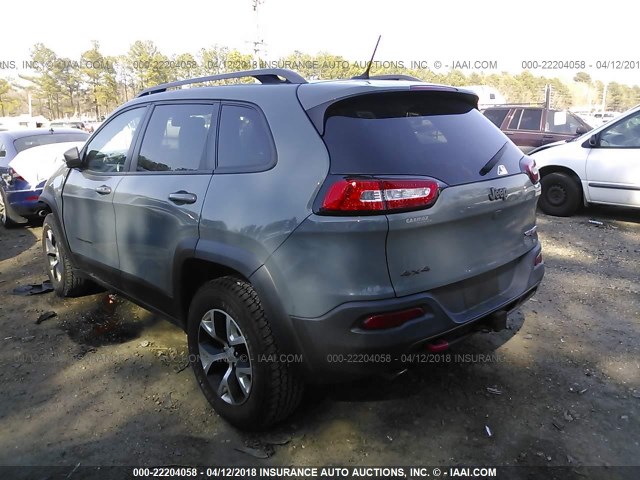 1C4PJMBS3EW134703 - 2014 JEEP CHEROKEE TRAILHAWK 灰色 照片 3
