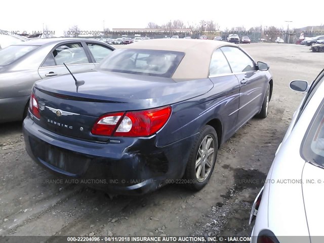 1C3LC55R38N691181 - 2008 CHRYSLER SEBRING TOURING BLUE photo 4