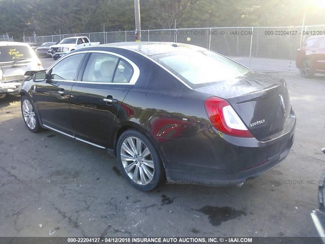 1LNHL9FT1DG606500 - 2013 LINCOLN MKS BLACK photo 3