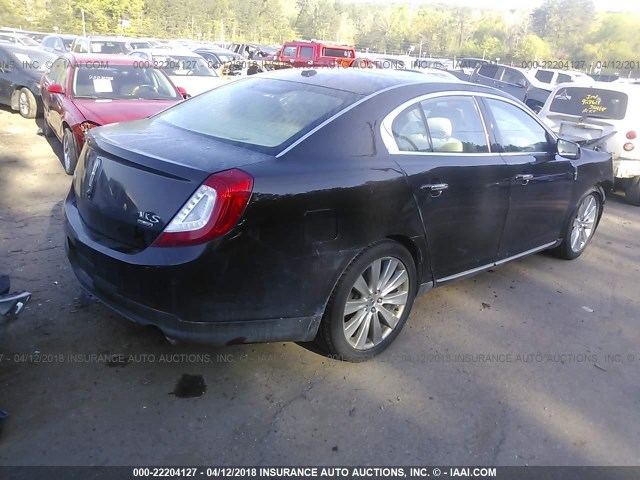 1LNHL9FT1DG606500 - 2013 LINCOLN MKS BLACK photo 4