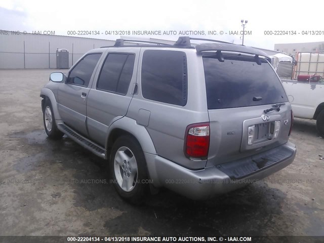 JNRDR09Y51W211578 - 2001 INFINITI QX4 SILVER photo 3