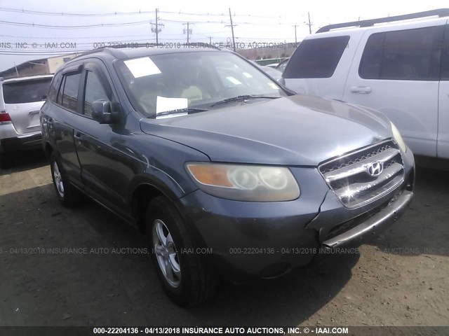 5NMSG73D77H013155 - 2007 HYUNDAI SANTA FE GLS BLUE photo 1