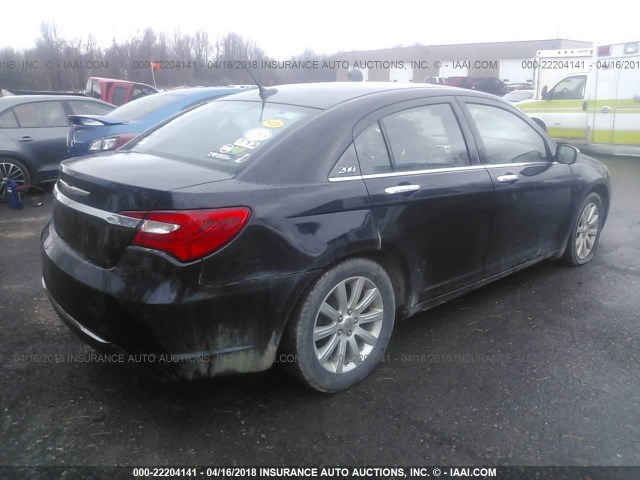 1C3CCBCGXDN527503 - 2013 CHRYSLER 200 LIMITED BLACK photo 4