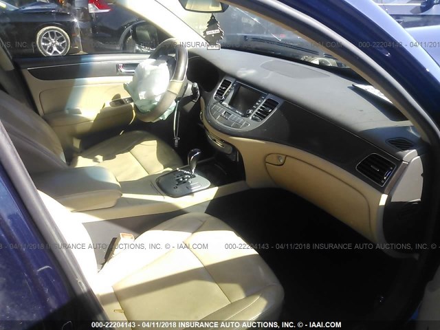 KMHGC4DE6BU122968 - 2011 HYUNDAI GENESIS 3.8L BLUE photo 5