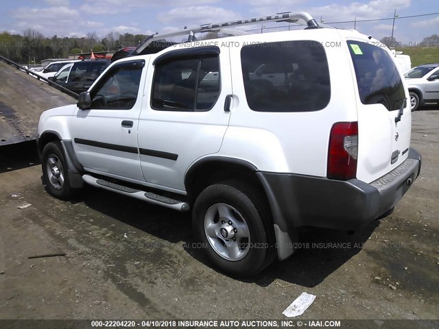 5N1ED28Y31C511147 - 2001 NISSAN XTERRA XE/SE WHITE photo 3