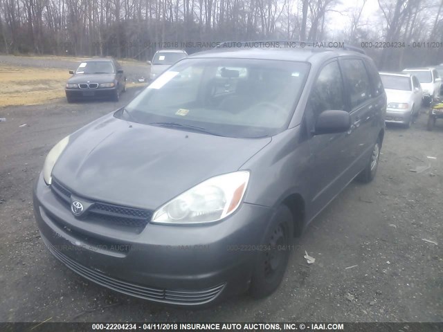 5TDZA23CX5S221549 - 2005 TOYOTA SIENNA CE/LE GRAY photo 2