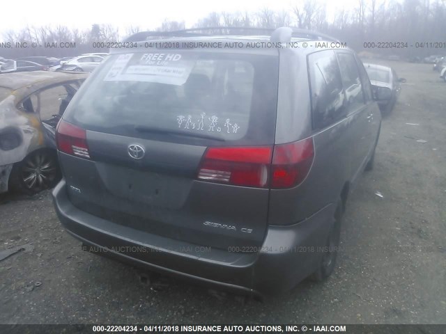 5TDZA23CX5S221549 - 2005 TOYOTA SIENNA CE/LE GRAY photo 4