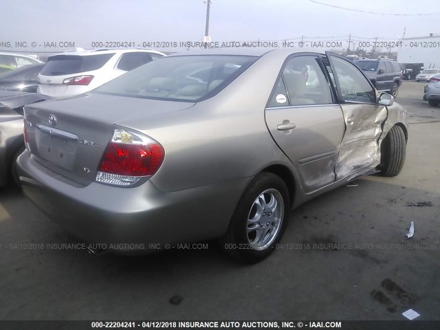 4T1BF32KX5U109911 - 2005 TOYOTA CAMRY LE/XLE/SE TAN photo 4
