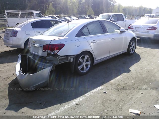 1G1PE5SB3F7200150 - 2015 CHEVROLET CRUZE LT SILVER photo 4