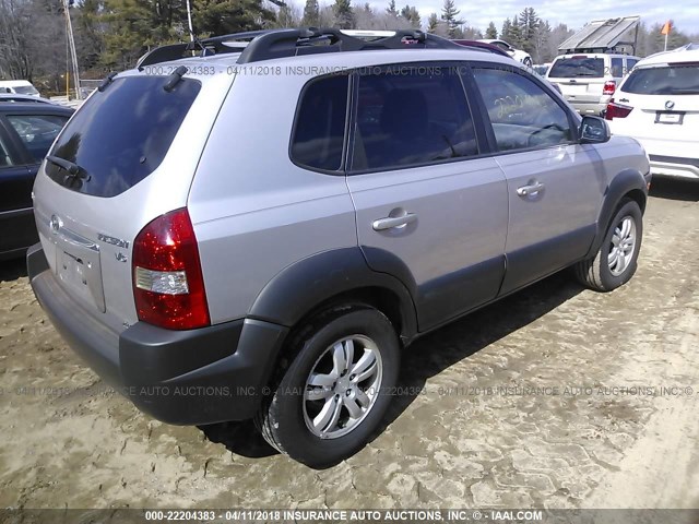 KM8JN72D36U335300 - 2006 HYUNDAI TUCSON GLS/LIMITED SILVER photo 4