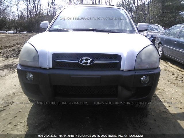 KM8JN72D36U335300 - 2006 HYUNDAI TUCSON GLS/LIMITED SILVER photo 6