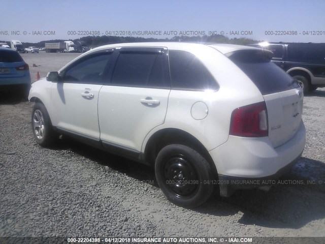 2FMDK4JC3DBC68553 - 2013 FORD EDGE SEL WHITE photo 3