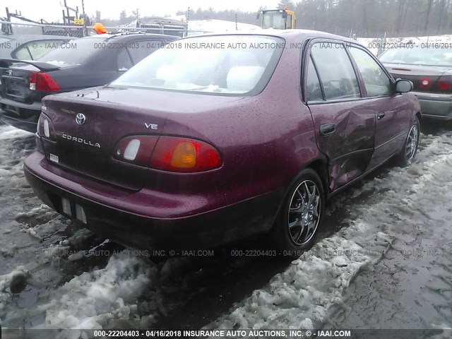 2T1BR12E7WC070638 - 1998 TOYOTA COROLLA VE/CE/LE 红色 照片 4