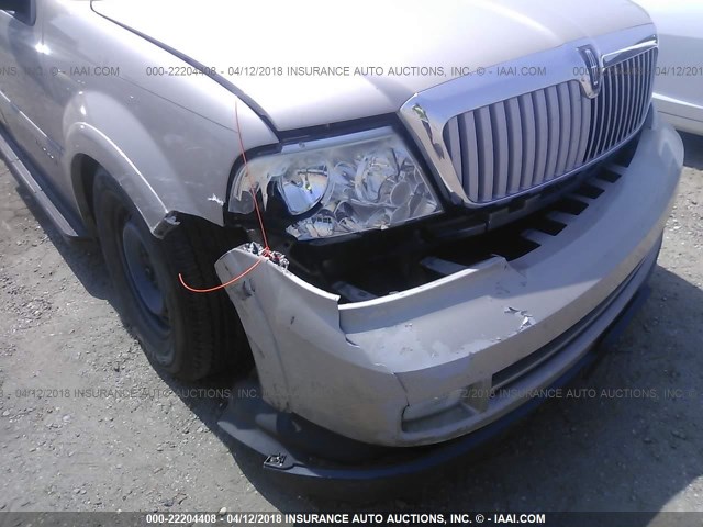 5LMFU27536LJ06258 - 2006 LINCOLN NAVIGATOR BEIGE photo 6