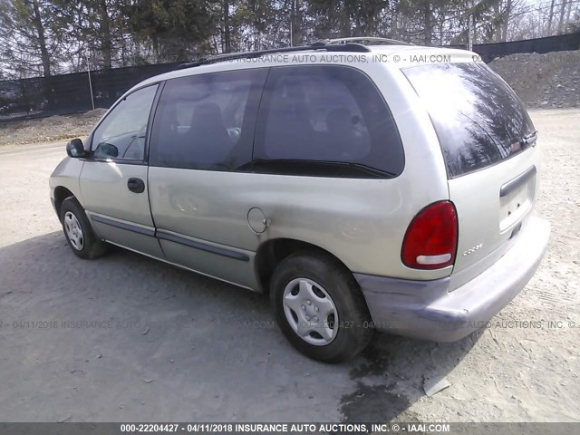 2B4FP25B7YR620404 - 2000 DODGE CARAVAN Champagne photo 3