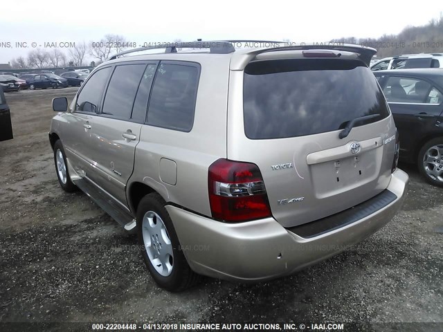 JTEEP21A170195830 - 2007 TOYOTA HIGHLANDER SPORT/LIMITED TAN photo 3