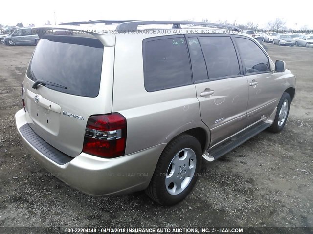 JTEEP21A170195830 - 2007 TOYOTA HIGHLANDER SPORT/LIMITED TAN photo 4