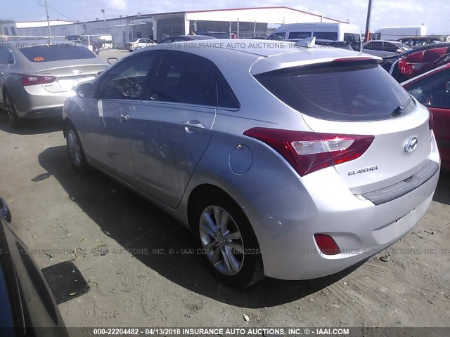 KMHD35LEXDU084805 - 2013 HYUNDAI ELANTRA GT SILVER photo 3