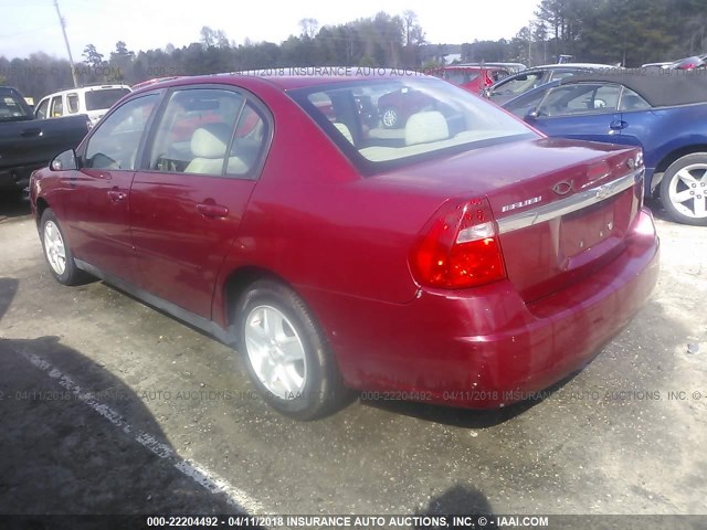 1G1ZT52895F222337 - 2005 CHEVROLET MALIBU LS 红色 照片 3