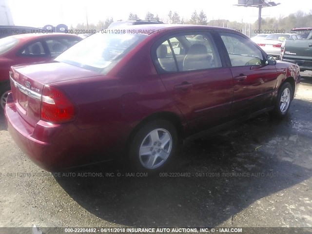 1G1ZT52895F222337 - 2005 CHEVROLET MALIBU LS 红色 照片 4