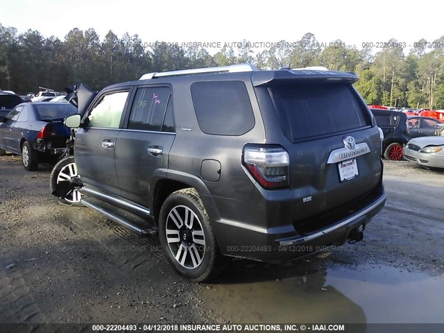 JTEBU5JR9E5165932 - 2014 TOYOTA 4RUNNER SR5/LIMITED/TRAIL GRAY photo 3