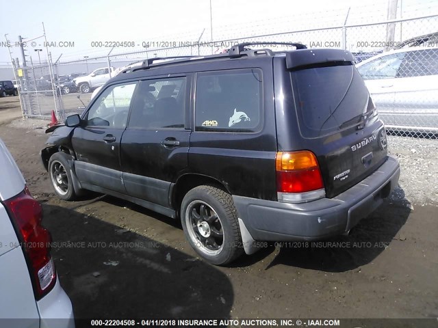 JF1SF6352XH745187 - 1999 SUBARU FORESTER L BLACK photo 3