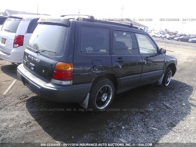 JF1SF6352XH745187 - 1999 SUBARU FORESTER L BLACK photo 4