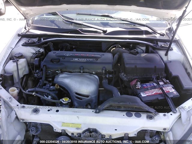 4T1BE30K24U270001 - 2004 TOYOTA CAMRY LE/XLE/SE WHITE photo 10