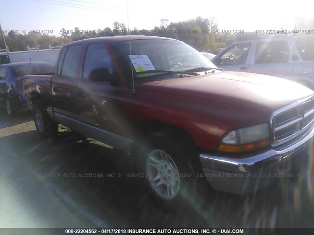 1B7HL2AN41S284478 - 2001 DODGE DAKOTA QUAD RED photo 1