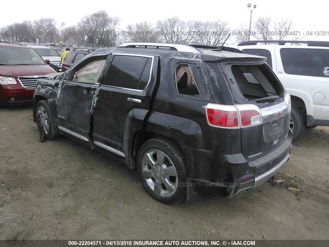 2GKFLZE36E6209268 - 2014 GMC TERRAIN DENALI BLACK photo 3