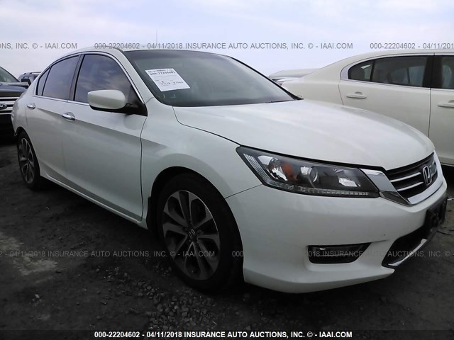 1HGCR2F53DA240355 - 2013 HONDA ACCORD SPORT თეთრი ფოტო 1