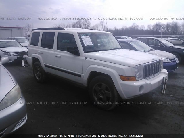 1J8HG48K47C636854 - 2007 JEEP COMMANDER WHITE photo 1
