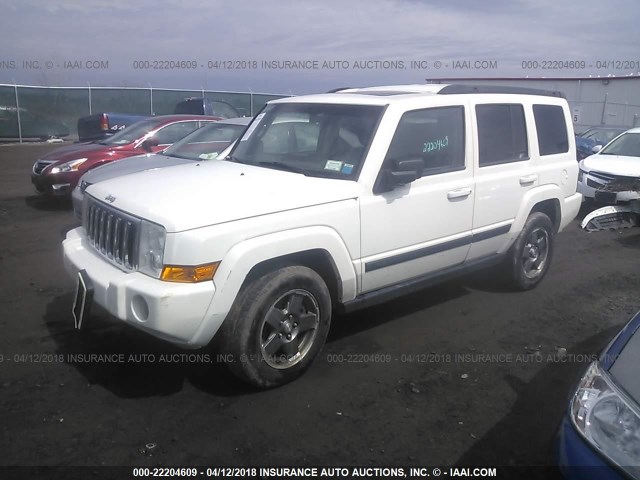 1J8HG48K47C636854 - 2007 JEEP COMMANDER WHITE photo 2