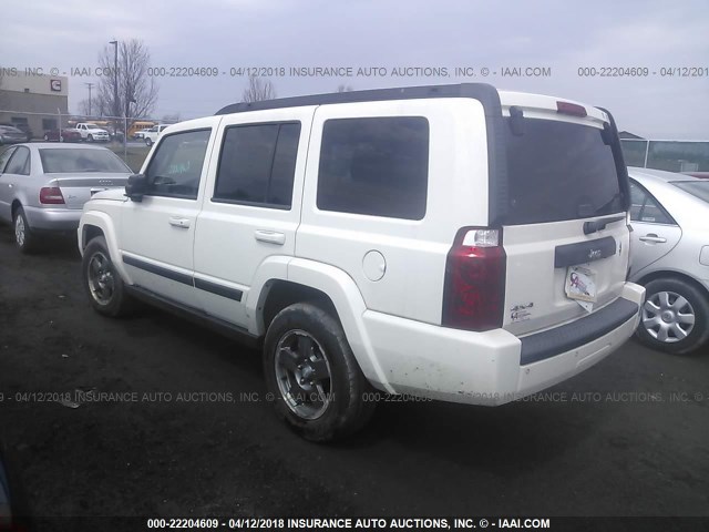 1J8HG48K47C636854 - 2007 JEEP COMMANDER WHITE photo 3