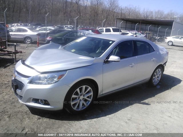 1G11D5SLXFU127667 - 2015 CHEVROLET MALIBU 2LT SILVER photo 2