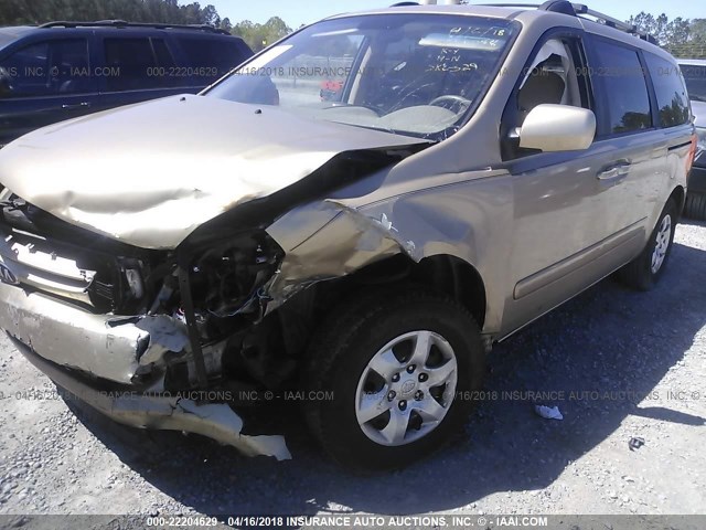 KNDMB233086254524 - 2008 KIA SEDONA EX/LX GOLD photo 2