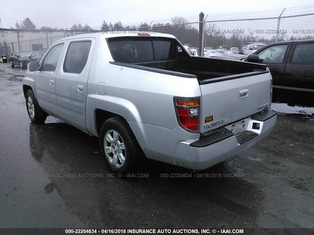 2HJYK16466H532091 - 2006 HONDA RIDGELINE RTS SILVER photo 3