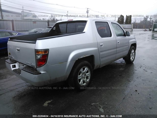 2HJYK16466H532091 - 2006 HONDA RIDGELINE RTS SILVER photo 4