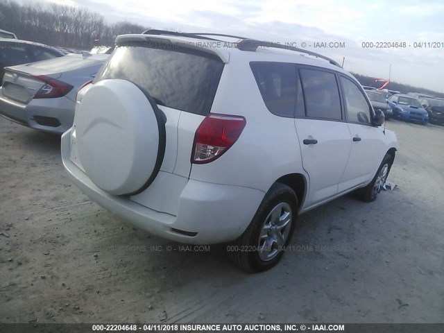 JTMZD33V275045068 - 2007 TOYOTA RAV4 WHITE photo 4