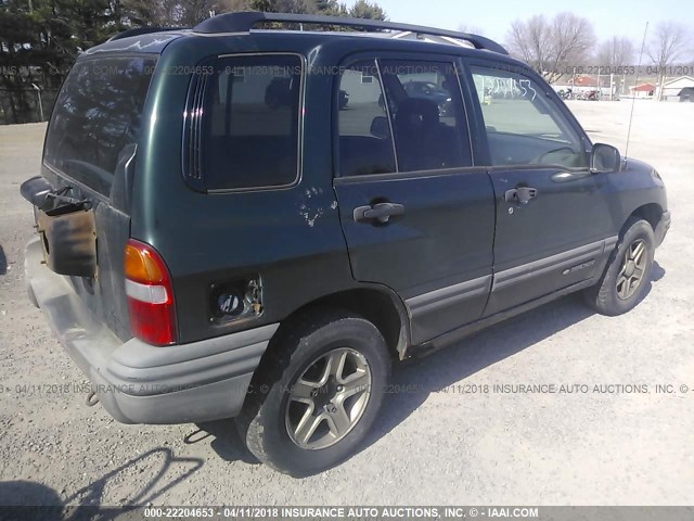 2CNBJ134846907842 - 2004 CHEVROLET TRACKER GREEN photo 4