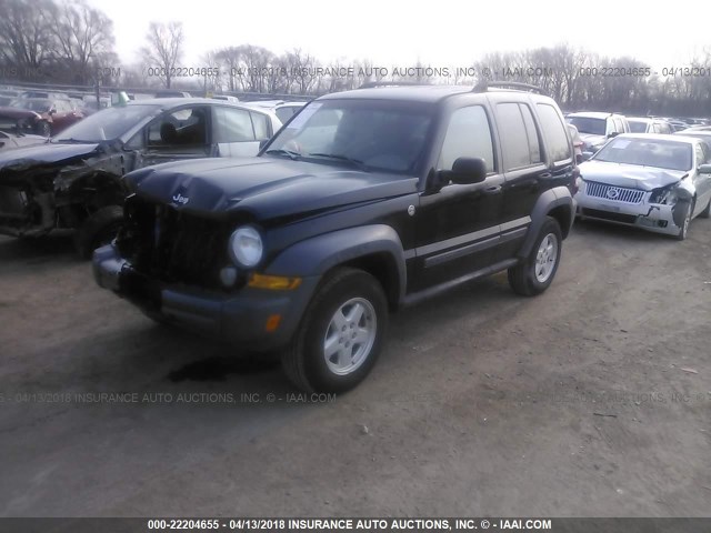 1J8GL48K65W692491 - 2005 JEEP LIBERTY SPORT 黑色 照片 2