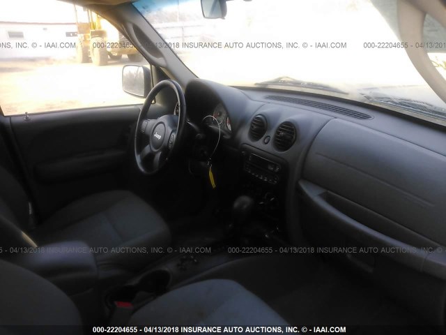 1J8GL48K65W692491 - 2005 JEEP LIBERTY SPORT 黑色 照片 5