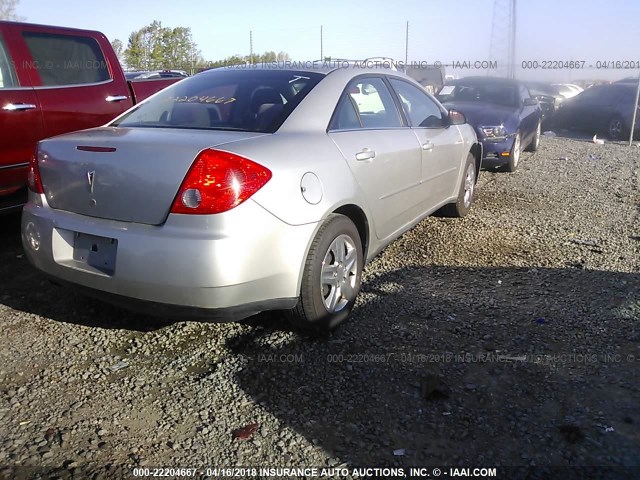 1G2ZF58B274262800 - 2007 PONTIAC G6 VALUE LEADER/BASE SILVER photo 4